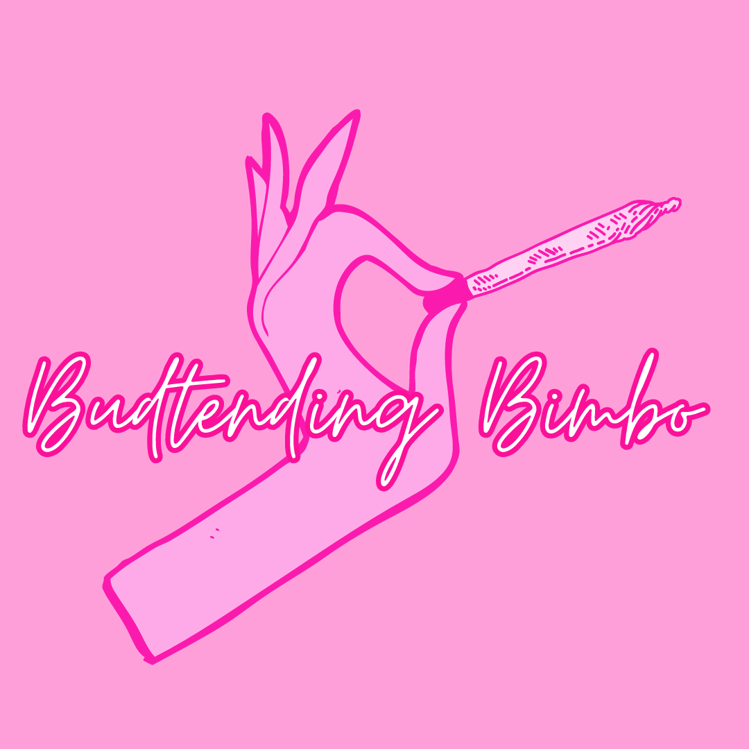 Budtending Bimbo Cannabis Influencer Apparel Logo in Pink